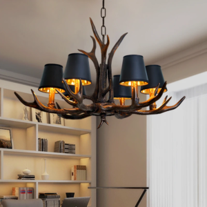 lustre bois cerf